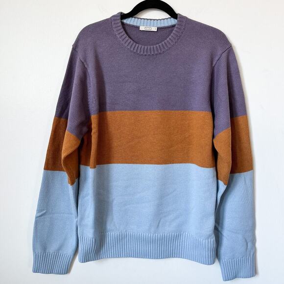 NEW AYR The Yachty Merino Wool Sweater Moma Colorblock Stripe Mens XL